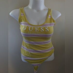 ✨YELLOW PINK WHITE GUESS BODYSUIT✨